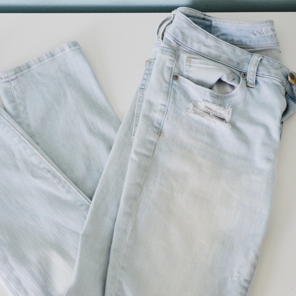 Light Wash Ripped Skinnies